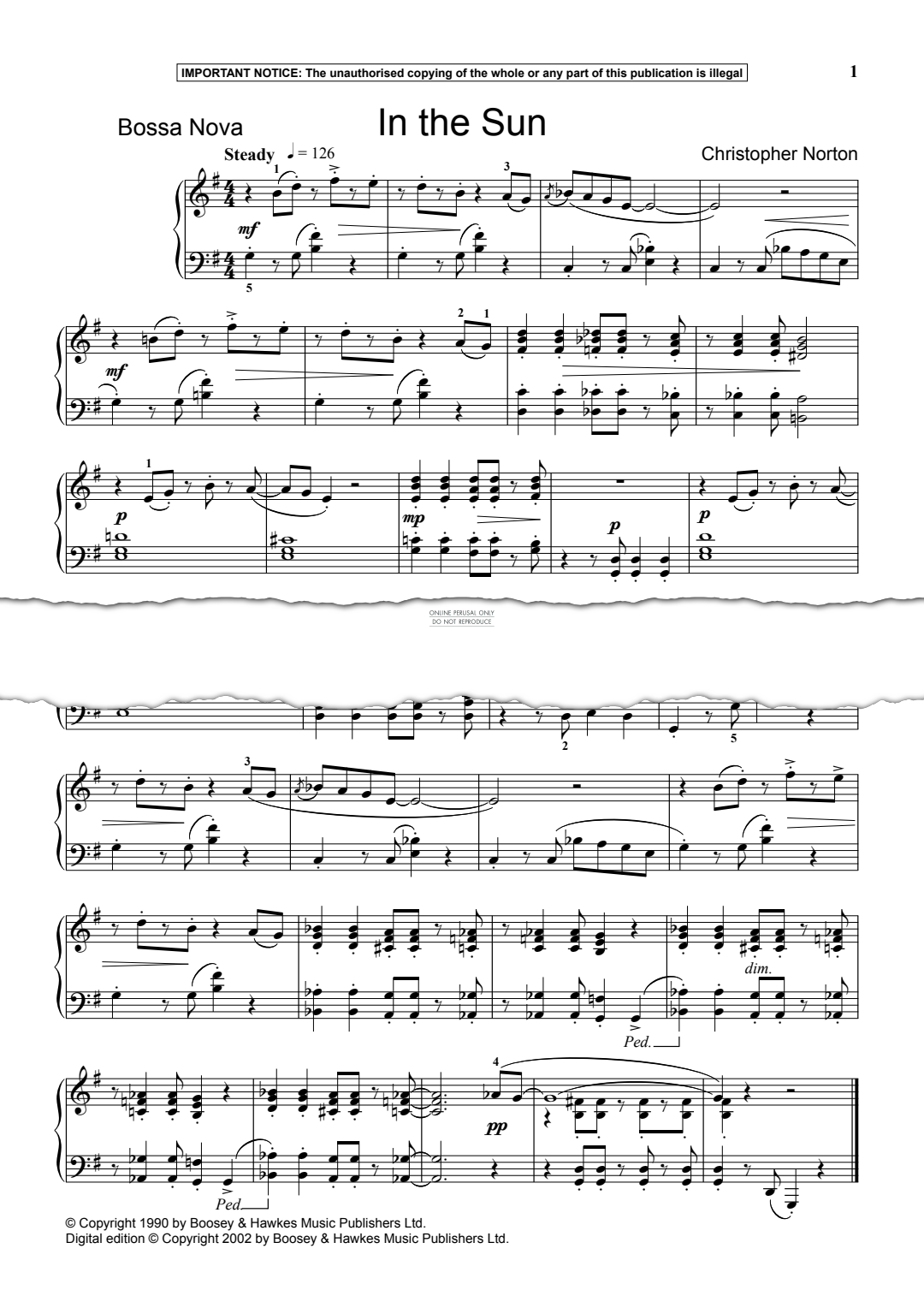 Produktgalerie: Seite 1 von 1 In the Sun, Christopher Norton, Klavier