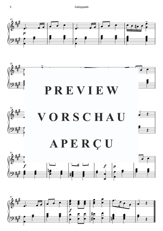 Produktgalerie: Seite 7 von 7 Galoppade - Nr. 2 aus den Neun Tänzen für Klavier, , Klavier Solo