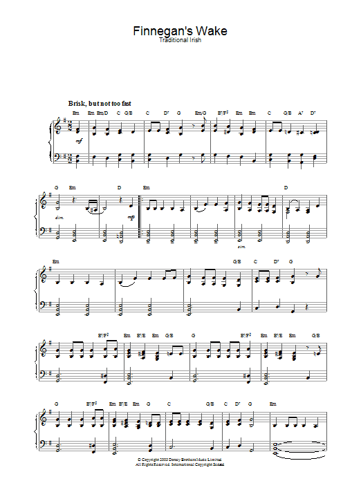 Product gallery: Page 1 of 1 Finnegan's Wake, Irish Folksong