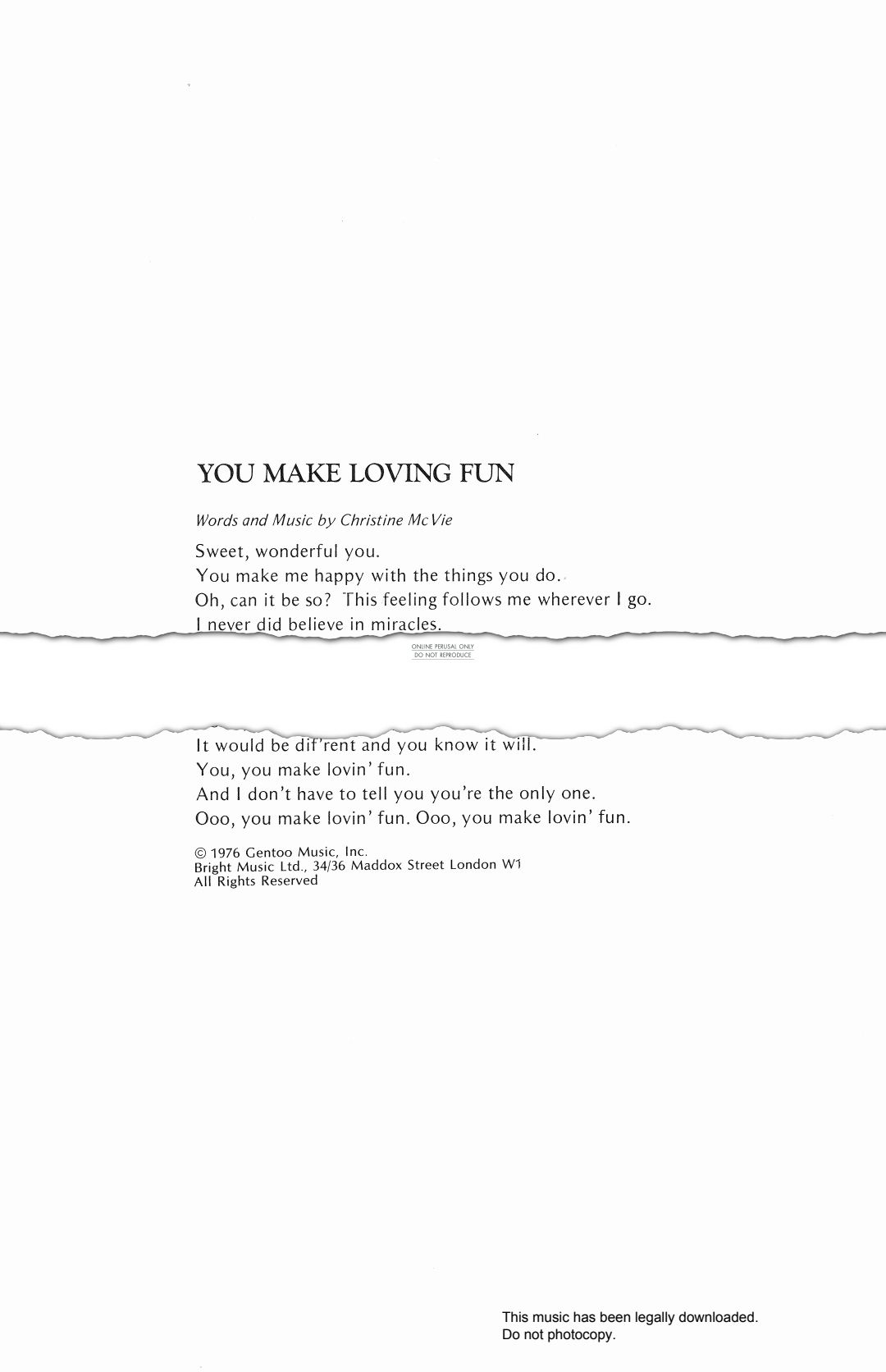 gallery: You Make Lovin' Fun, Fleetwood Mac