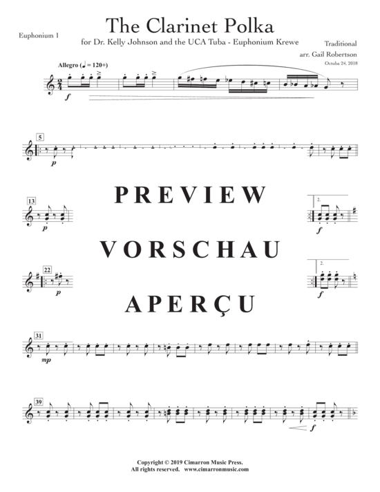 Product gallery: Page 13 of 21 Clarinet Polka, The , , (Tuba Quartet EETT + Euphonium Solo)