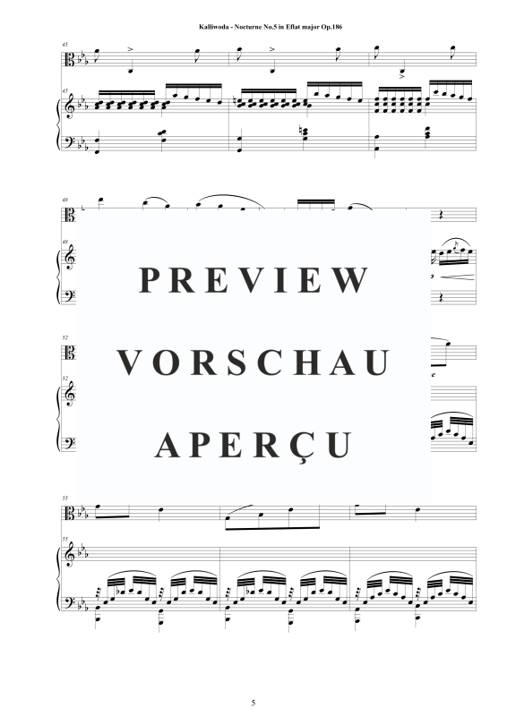 Produktgalerie: Seite 6 von 11 Nocturne Nr.5 Op.186, , Viola und Klavier