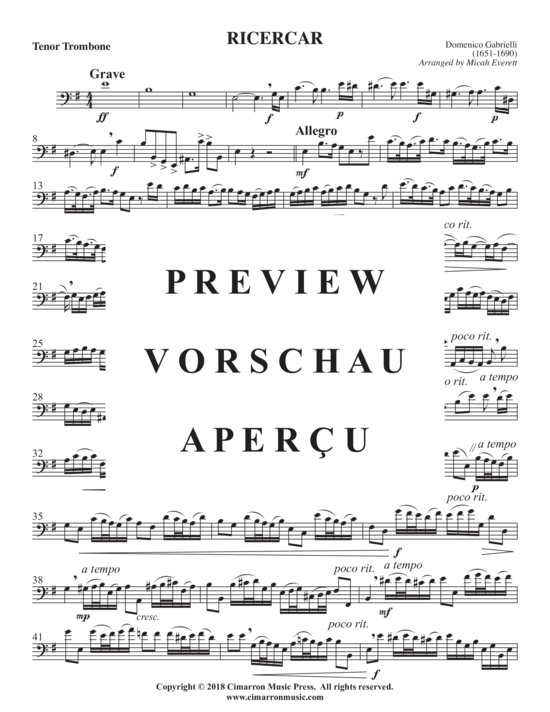 Product picture to: Ricercar Domenico Gabrielli