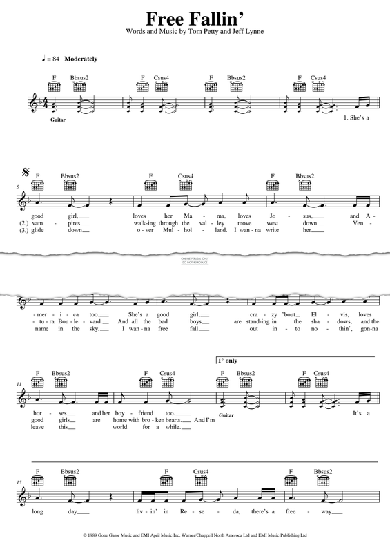 Produktgalerie: Seite 1 von 1 Free Fallin', Tom Petty, Gesang