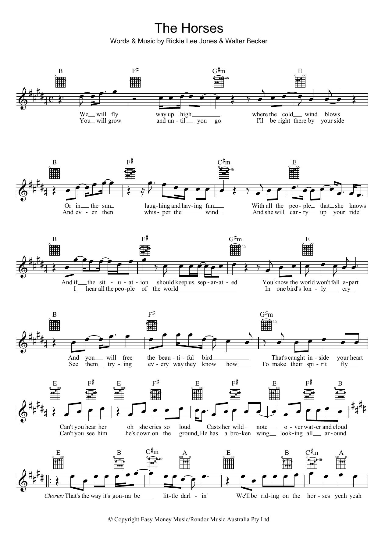 Produktgalerie: Seite 1 von 1 The Horses, Rickie Lee Jones, Melodieinstrument