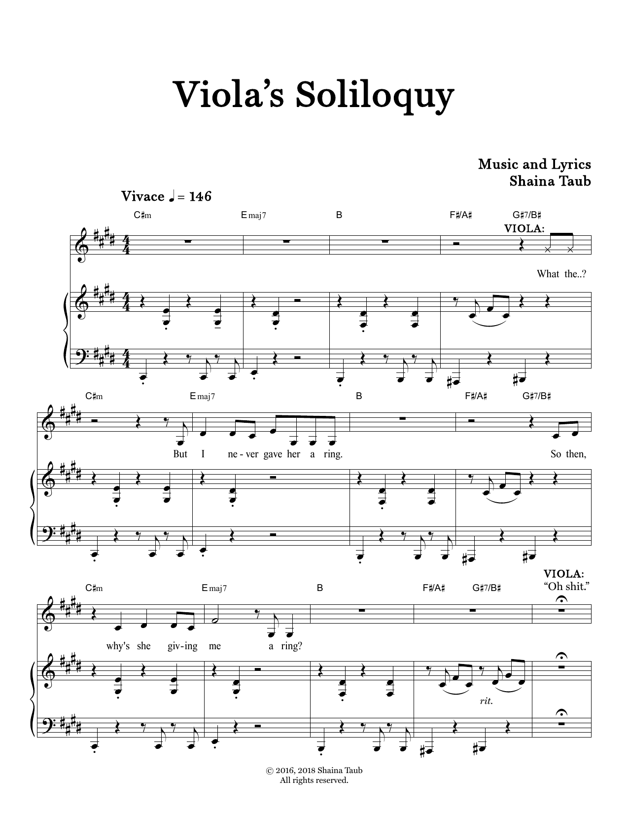 Produktbild zu: Viola's Soliloquy (from Twelfth Night)