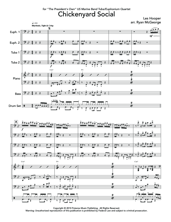 Product gallery: Page 1 of 11 Chickenyard Social, , (Tuba Quartet EETT Rhythm Section)