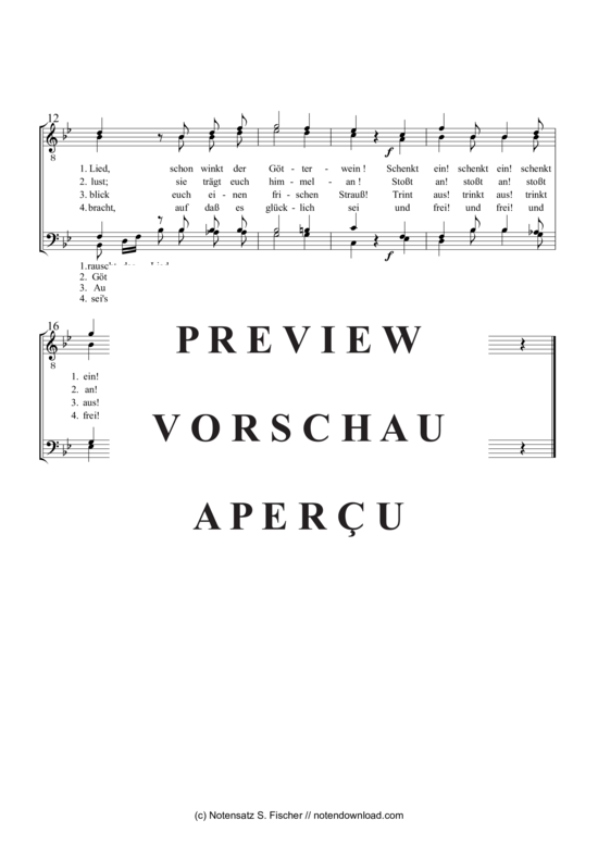 Product gallery: Page 3 of 3 Kommt Freunde trinket froh mit mir , , (male choir)