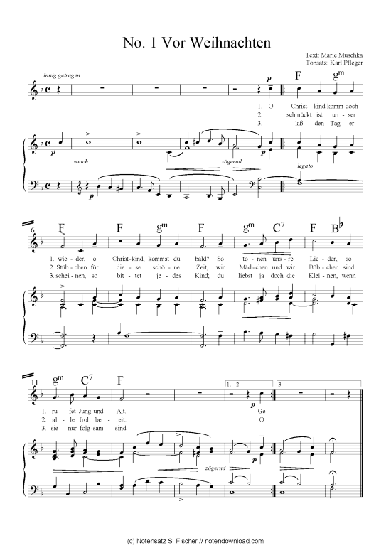 Product picture to: Vor Weihnachten (inklusive Kapo-Version) arr. Karl Pfleger
