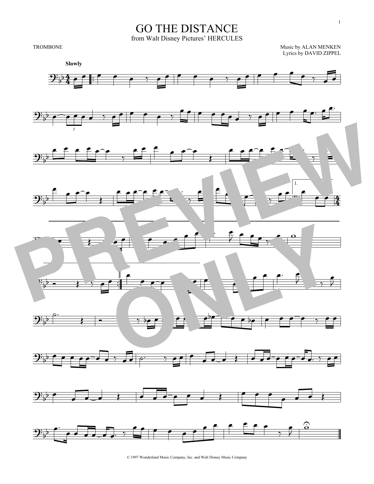 Product gallery: Page 1 of 1 Go The Distance (from Hercules), Michael Bolton