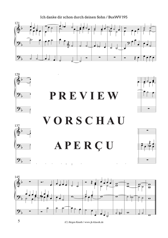 gallery: Ich danke dir schon durch deinen Sohn (BuxWV 195) , ,  (Orgel Solo)
