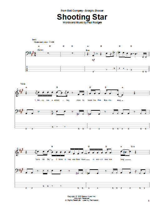 Produktgalerie: Seite 1 von 1 Shooting Star, Bad Company, E-Bass