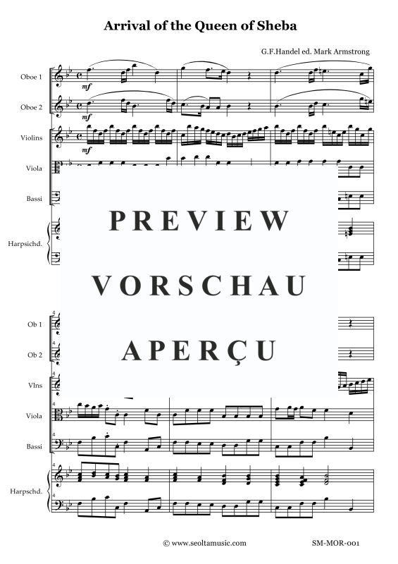 Produktgalerie: Seite 4 von 11 Ankunft der Königin von Saba, , Orchester