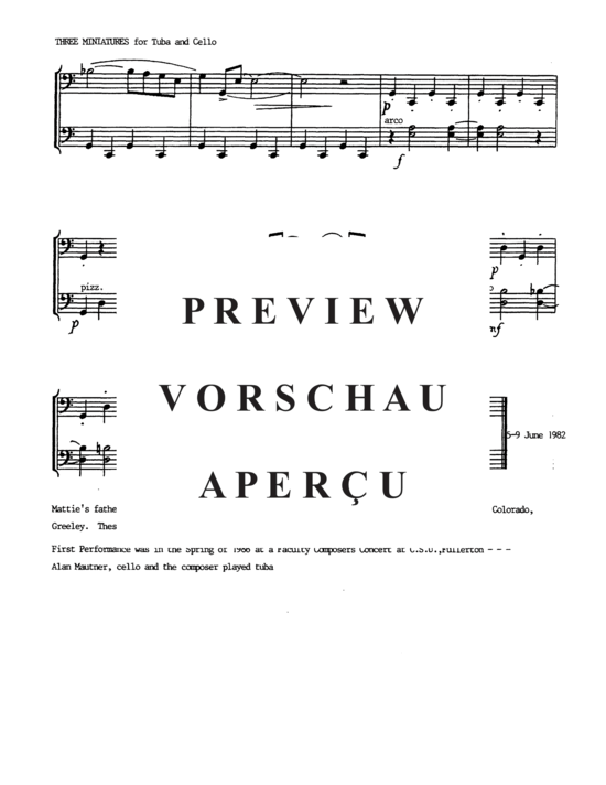 Produktgalerie: Seite 10 von 10 Three Miniatures , , (Violoncello + Tuba)