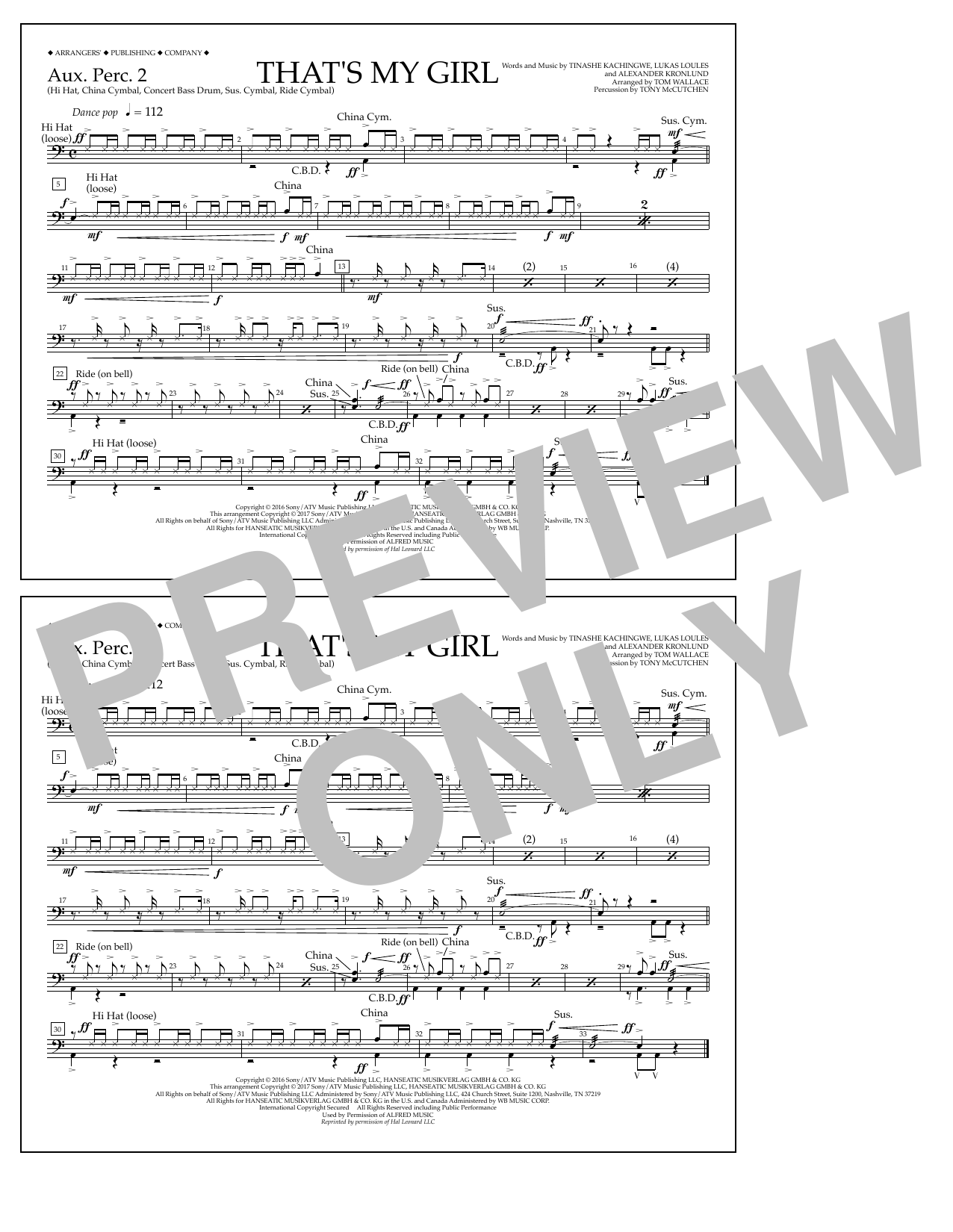 Produktbild zu: That's My Girl - Aux. Perc. 2