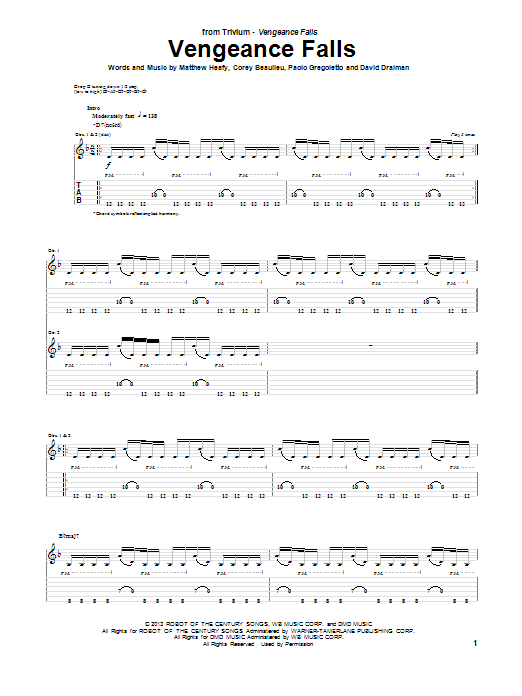 Produktgalerie: Seite 1 von 1 Vengeance Falls, Trivium, Gitarre
