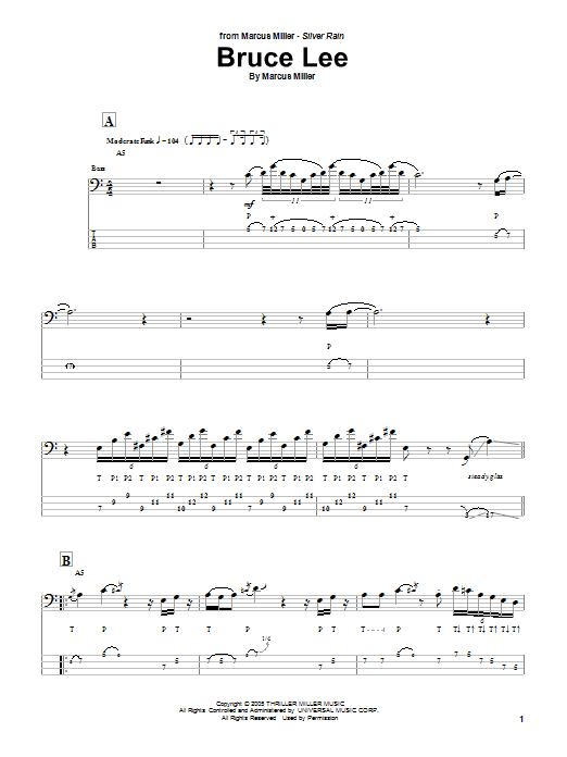 Produktgalerie: Seite 1 von 1 Bruce Lee, Marcus Miller, E-Bass
