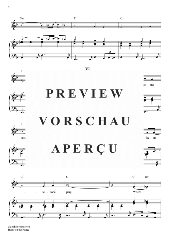 Product gallery: Page 5 of 6 Home On The Range, Folk Song, American, Piano and Voice