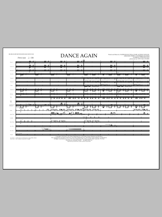 Produktbild zu:  Dance Again - Full Score - Tom Wallace
