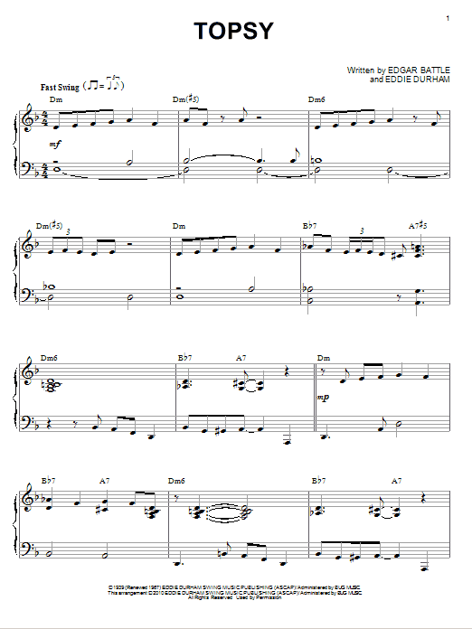 Product gallery: Page 1 of 1 Topsy (arr. Brent Edstrom), Count Basie