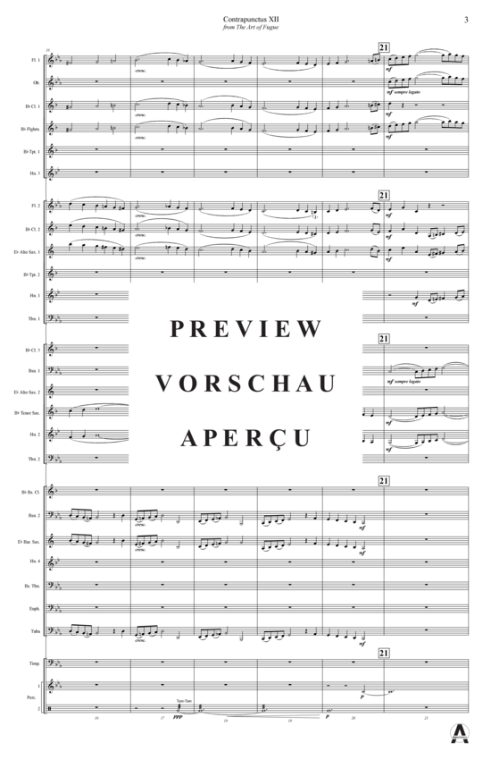Produktgalerie: Seite 6 von 21 Contrapunctus 12 aus Kunst der Fuge , , (Concert Band)