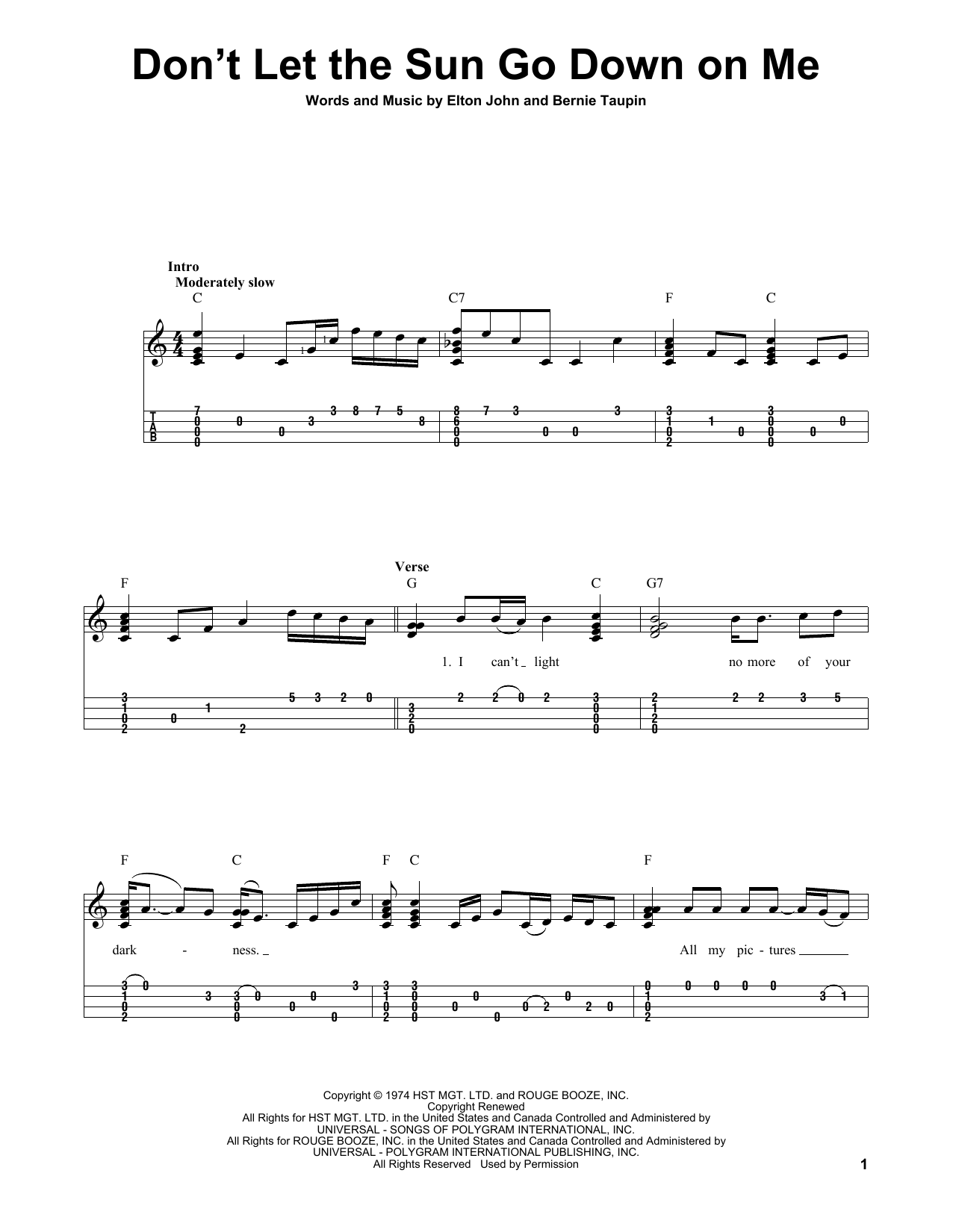Product gallery: Page 1 of 1 Don't Let The Sun Go Down On Me, Elton John
