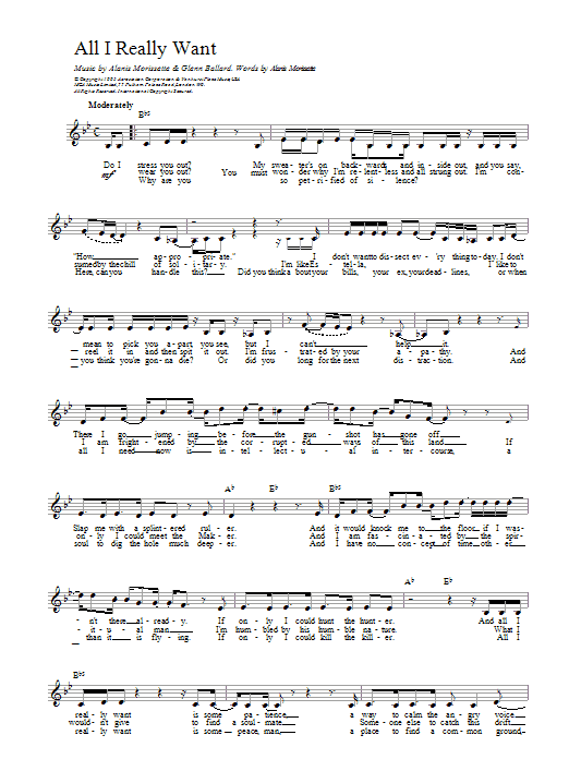 Produktgalerie: Seite 1 von 1 All I Really Want, Alanis Morissette, Melodieinstrument