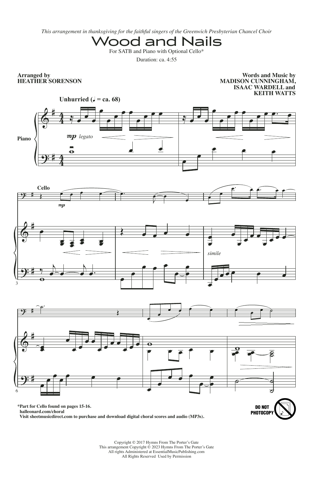 Produktbild zu: Wood And Nails (arr. Heather Sorenson)