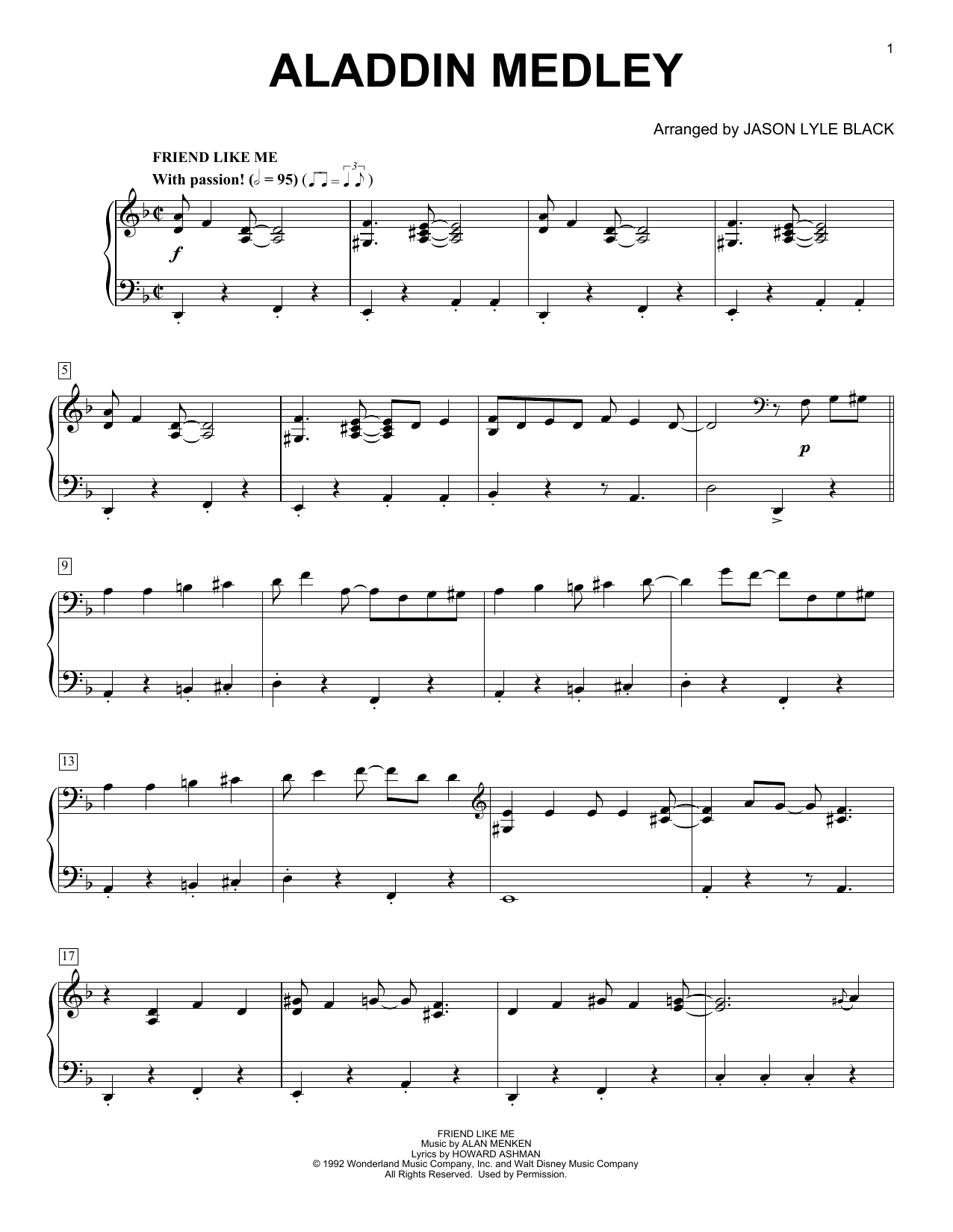 Product gallery: Page 1 of 1 Aladdin Medley (arr. Jason Lyle Black), Alan Menken, Howard Ashman and Tim Rice