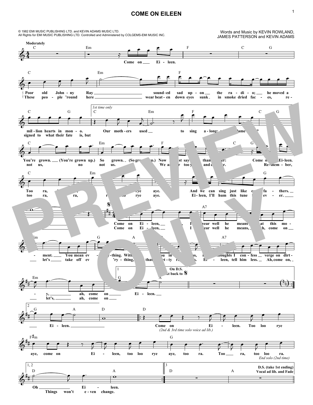 Produktbild zu: Come On Eileen