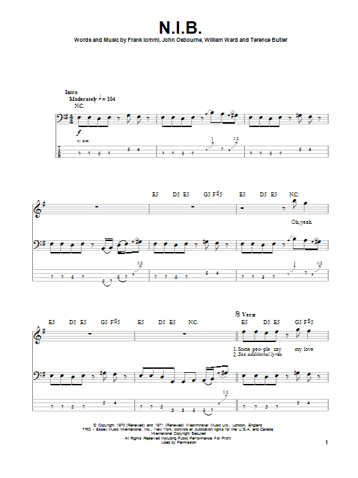 Product picture to:  N.I.B. - Black Sabbath