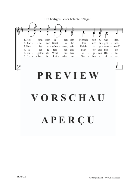 gallery: Ein heiliges Feuer belebte, , (mixed choir)