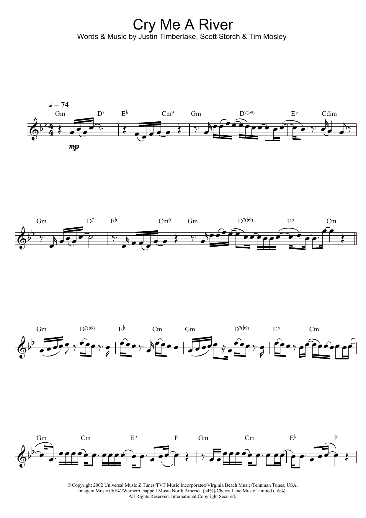 Product gallery: Page 1 of 1 Cry Me A River, Justin Timberlake