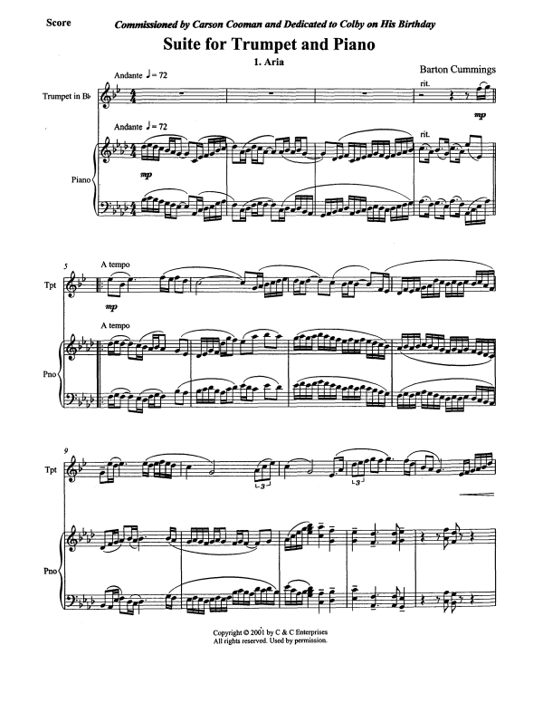 Produktgalerie: Seite 1 von 11 Suite, , Trompete in B und Klavier