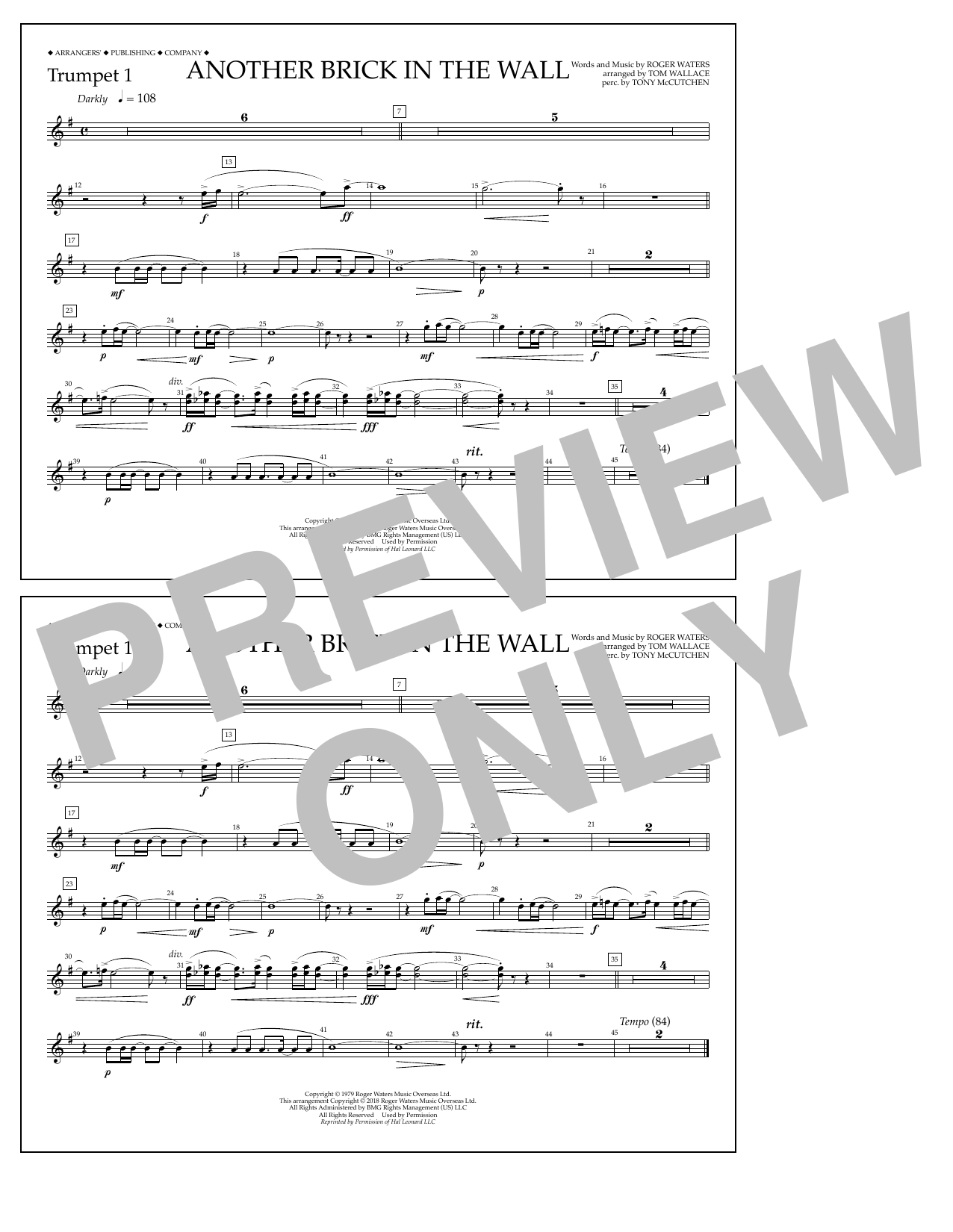 Product picture to: Another Brick in the Wall - Trumpet 1