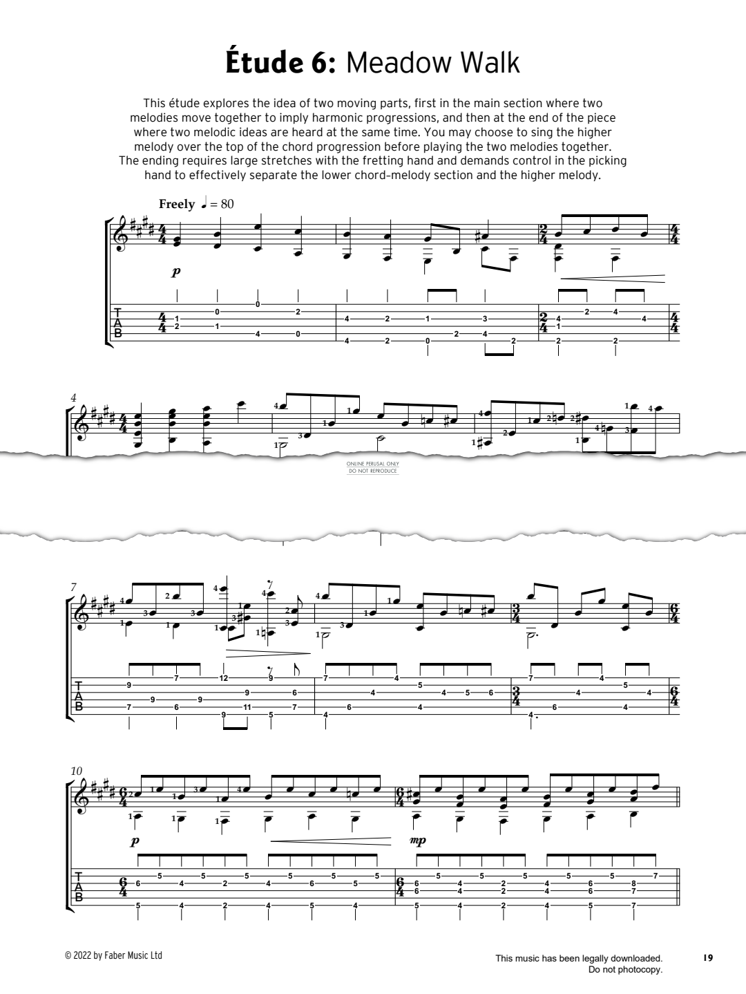 Produktgalerie: Seite 1 von 1 Étude 6: Meadow Walk, Tom Ollendorff, Gitarre