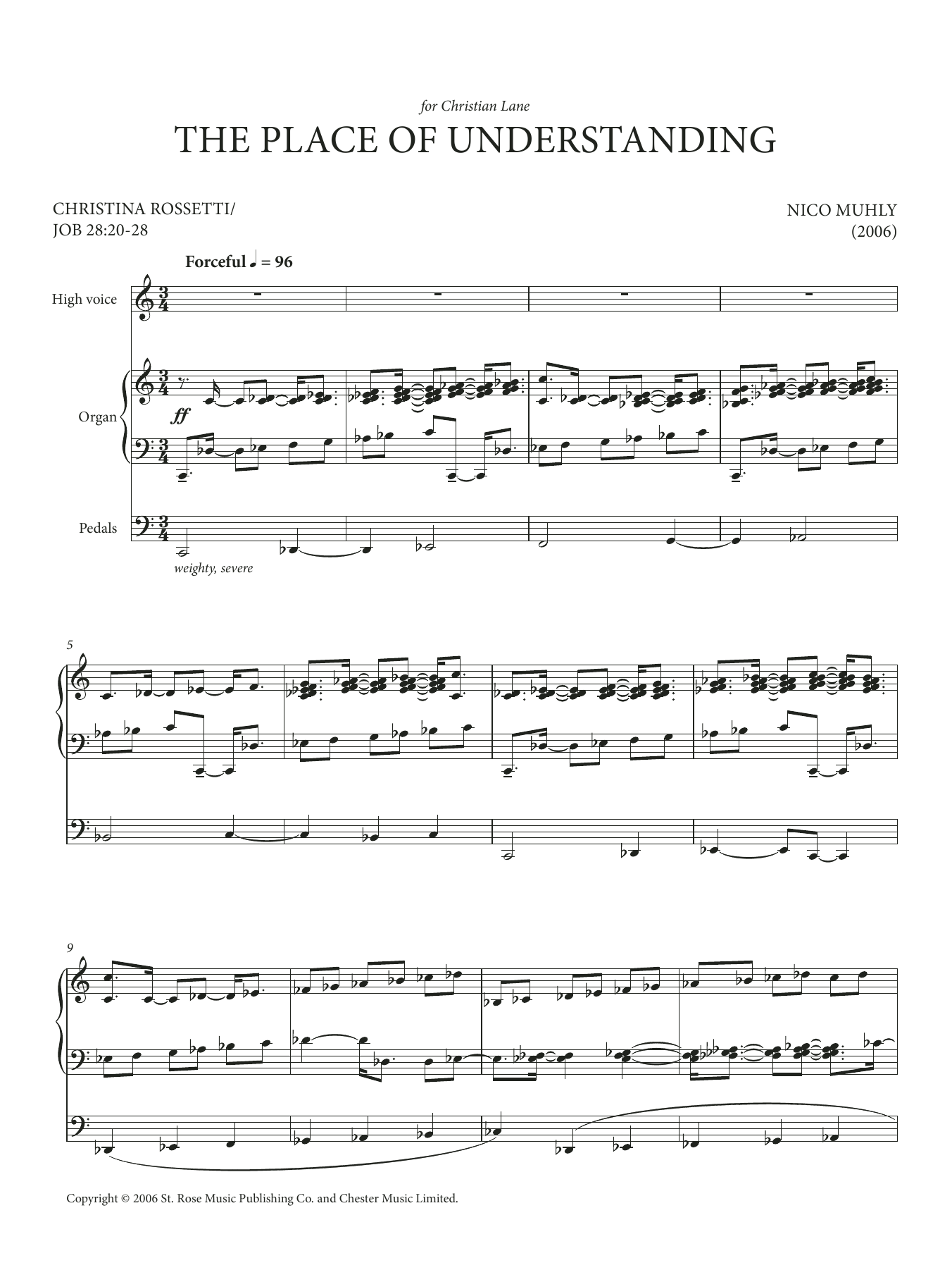 Product picture to: The Place Of Understanding (for High Voice and Organ)