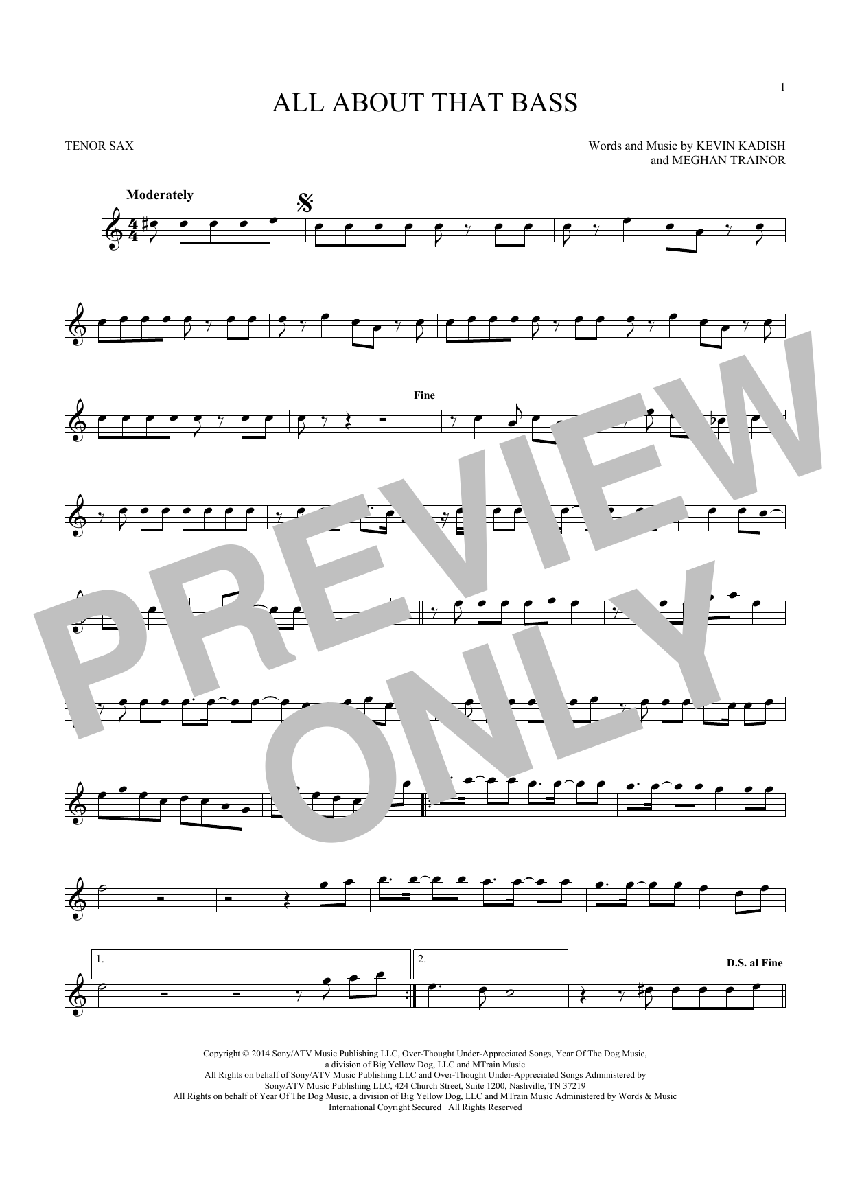 Product gallery: Page 1 of 1 All About That Bass, Meghan Trainor