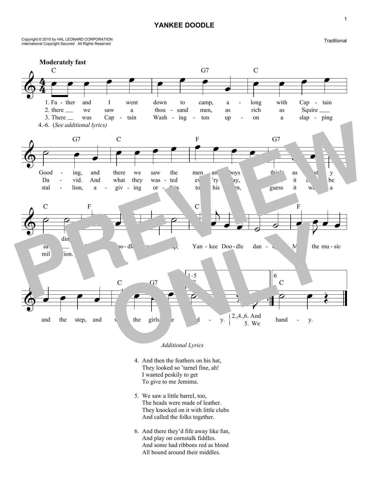 Produktgalerie: Seite 1 von 1 Yankee Doodle, Traditional