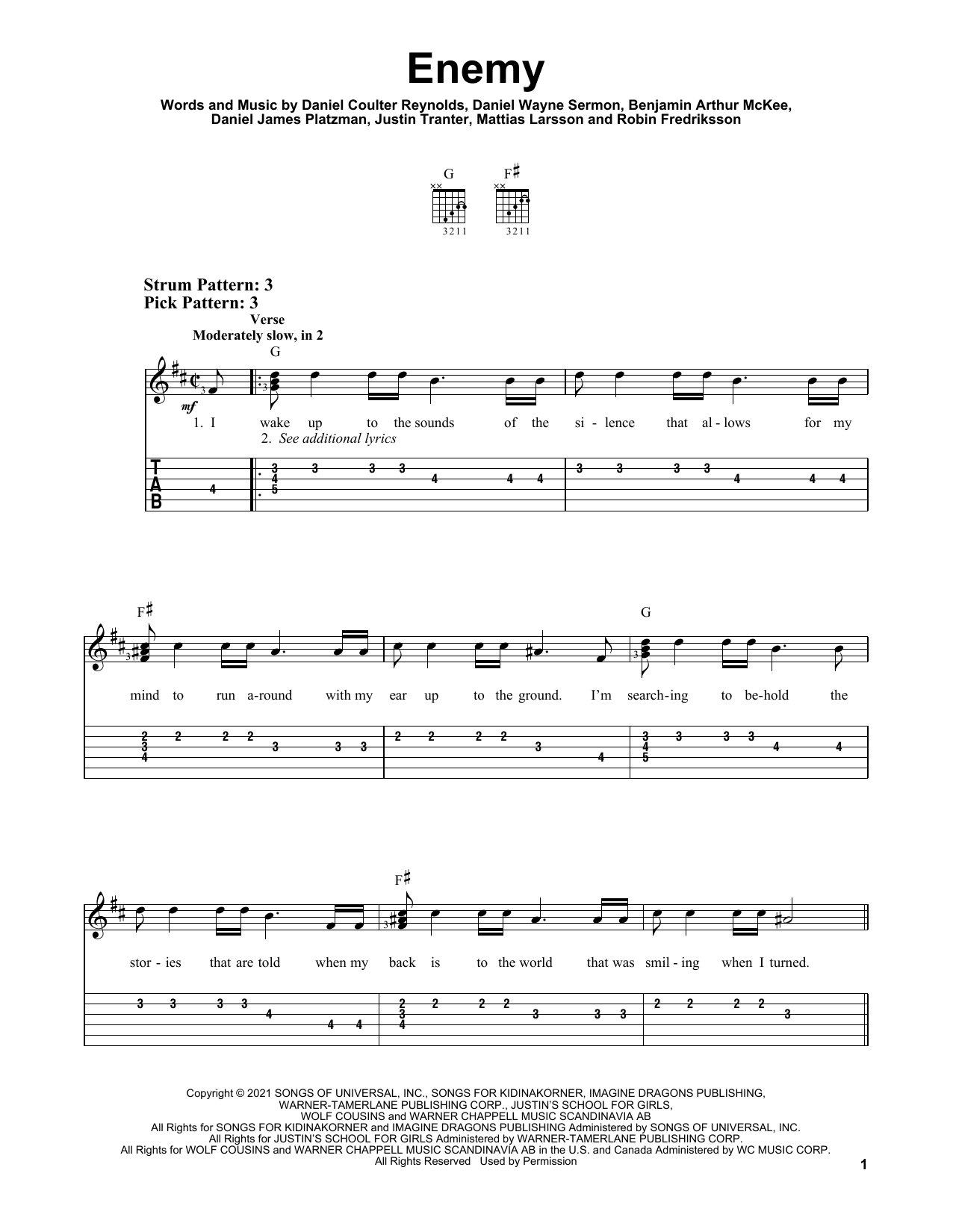 Product picture to:  Enemy (from the series Arcane League of Legends) - Imagine Dragons & JID