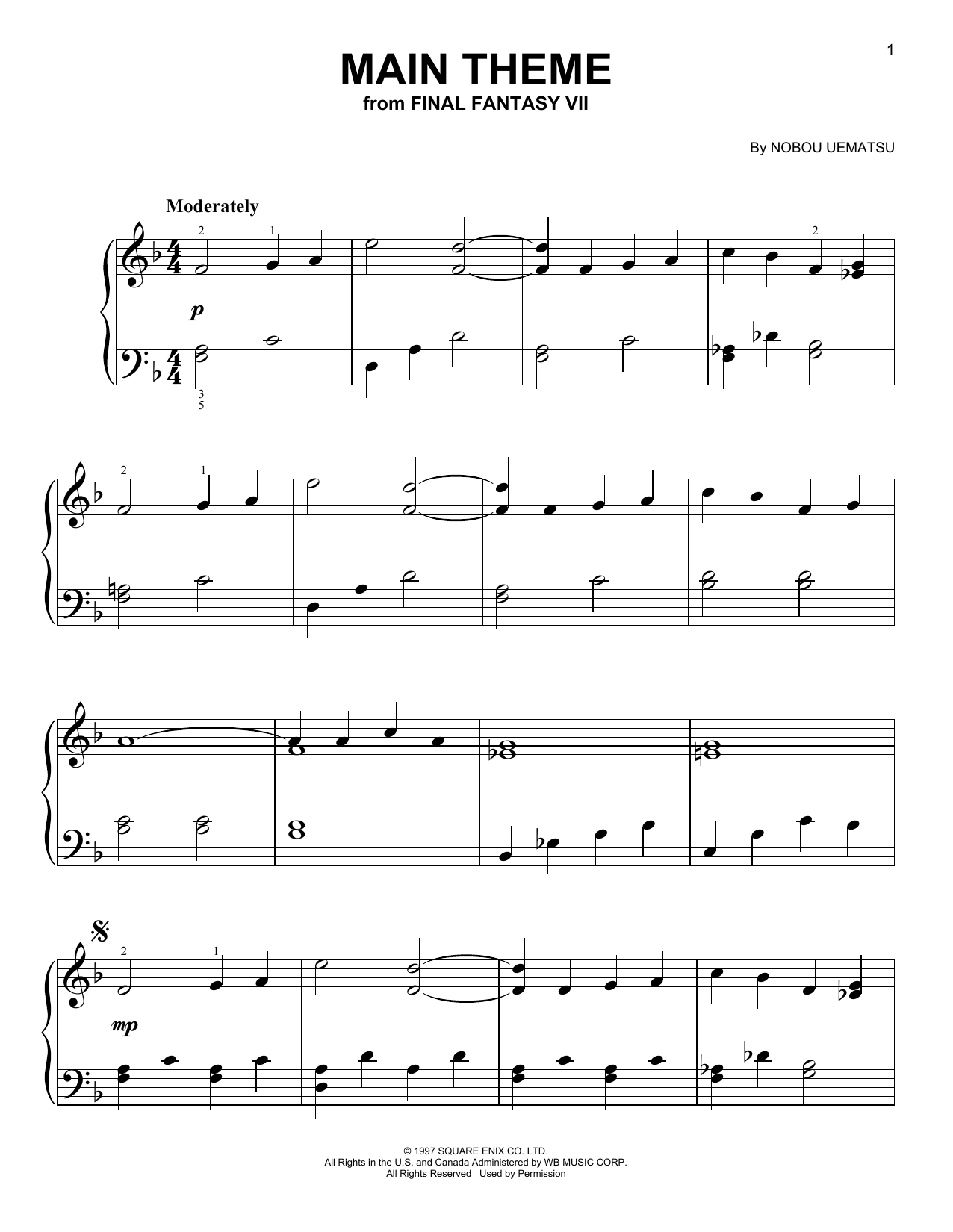 Produktbild zu: Main Theme (from Final Fantasy VII)