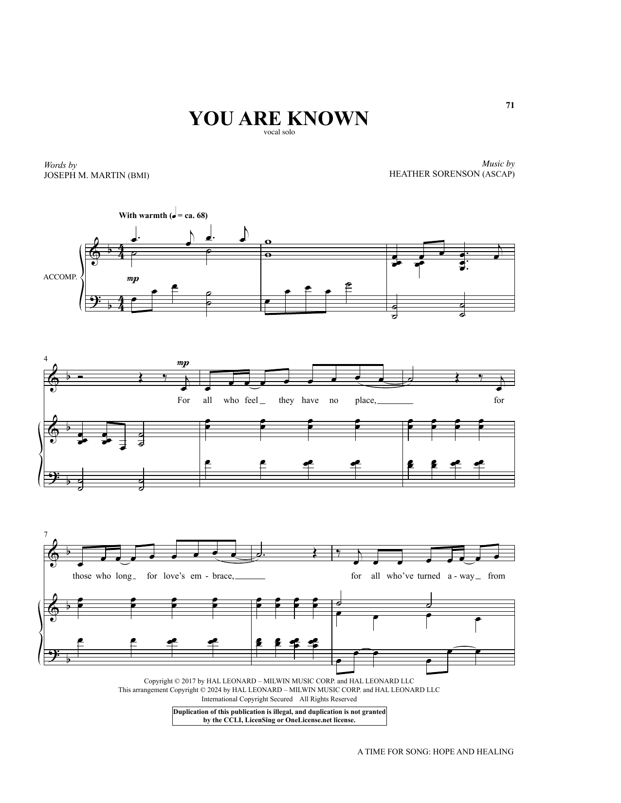 Produktbild zu:  You Are Known - Joseph M. Martin and Heather Sorenson