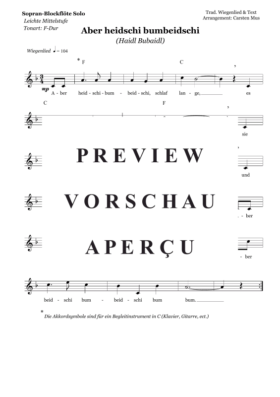 Produktbild zu: Aber Heidschi Bumbeidschi (Haidl Bubaidl)Traditional