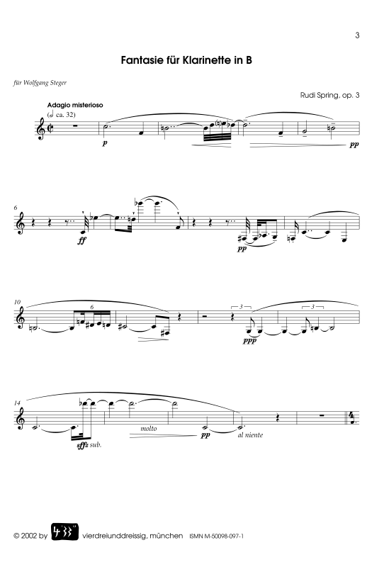 gallery: Musik für Klarinette solo, , Drei Solo Werke