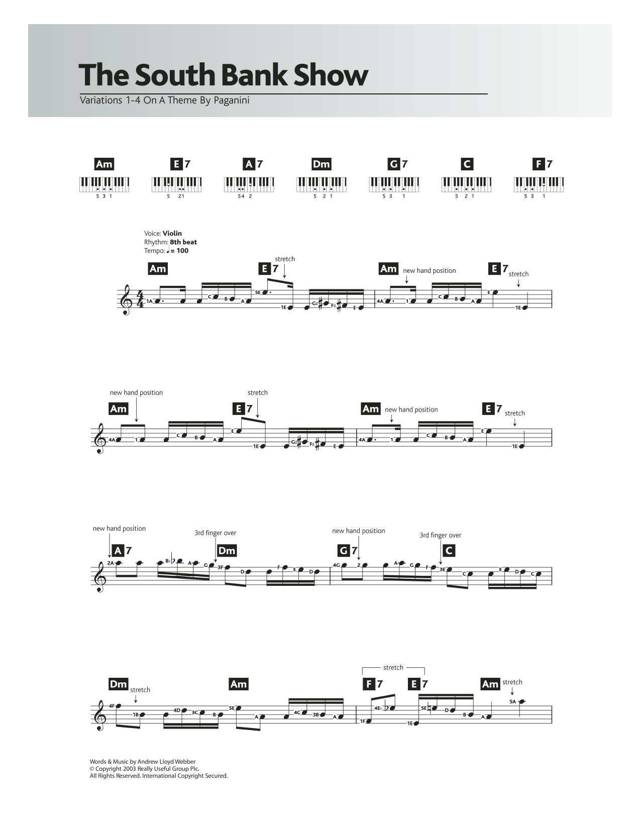 Produktbild zu:  Variations 1-4 (theme from The South Bank Show) - Andrew Lloyd Webber