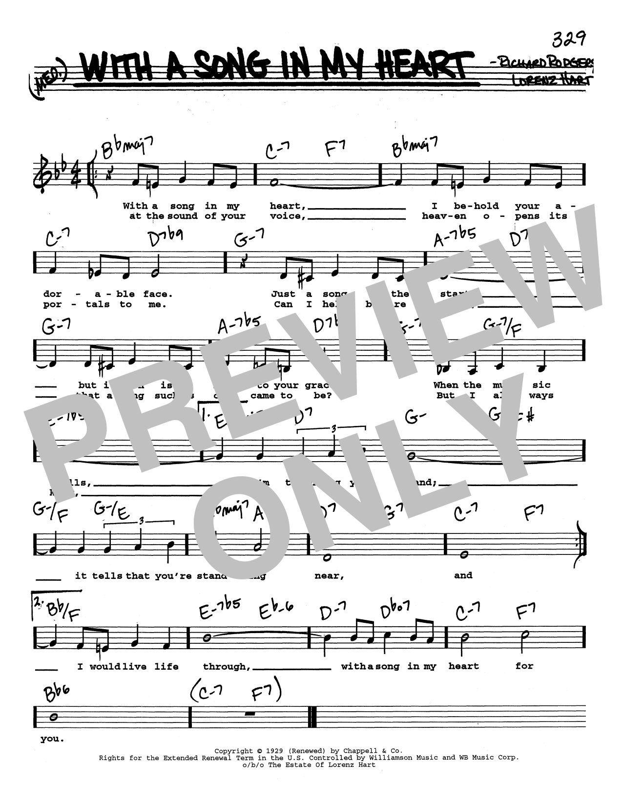 Produktbild zu: With A Song In My Heart (Low Voice)