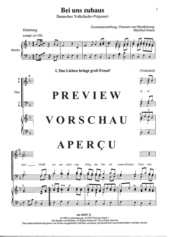 Product gallery: Page 2 of 9 Bei uns zuhaus , , (mixed choir + piano)