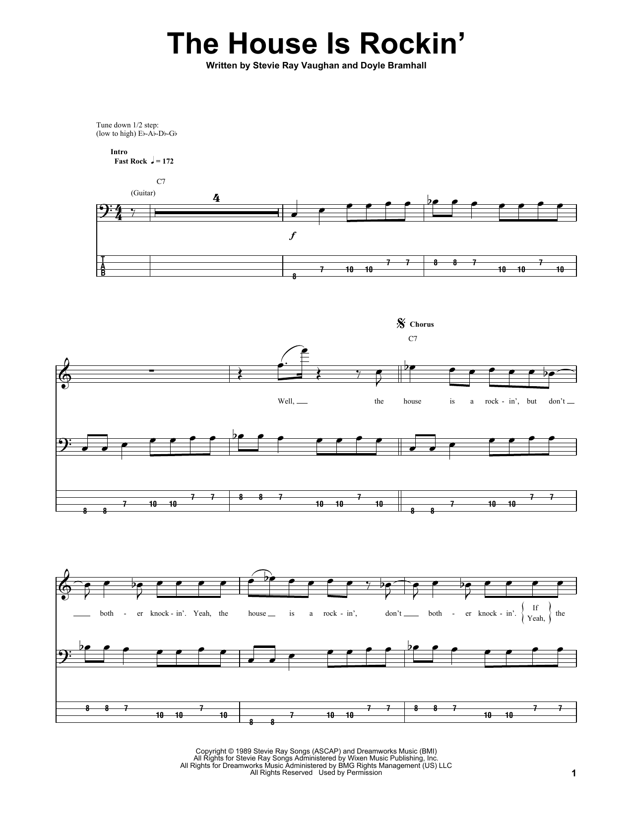 Produktgalerie: Seite 1 von 1 The House Is Rockin', Stevie Ray Vaughan, E-Bass