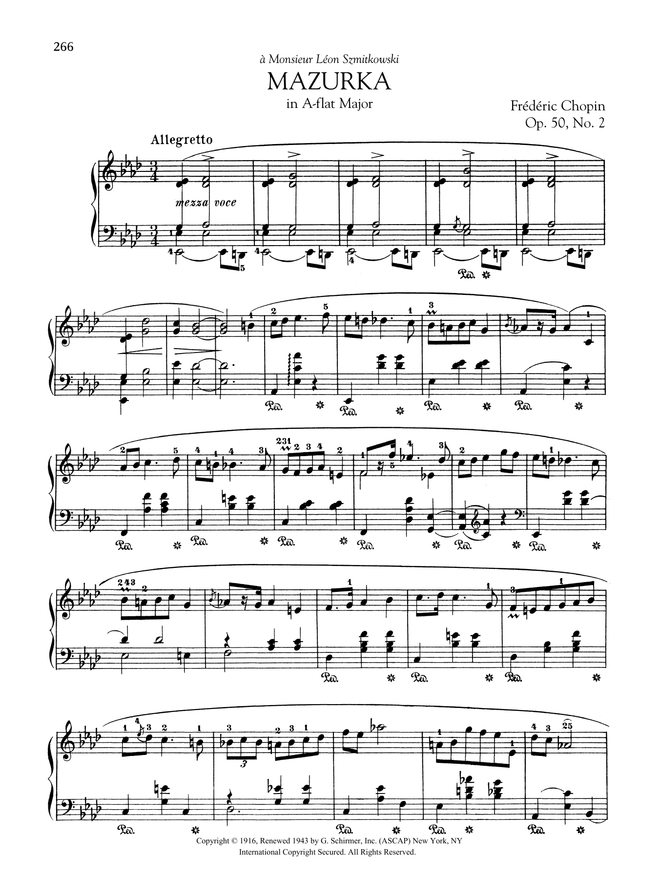 Product gallery: Page 1 of 1 Mazurka in A-flat Major, Op. 50, No. 2, Frédéric Chopin