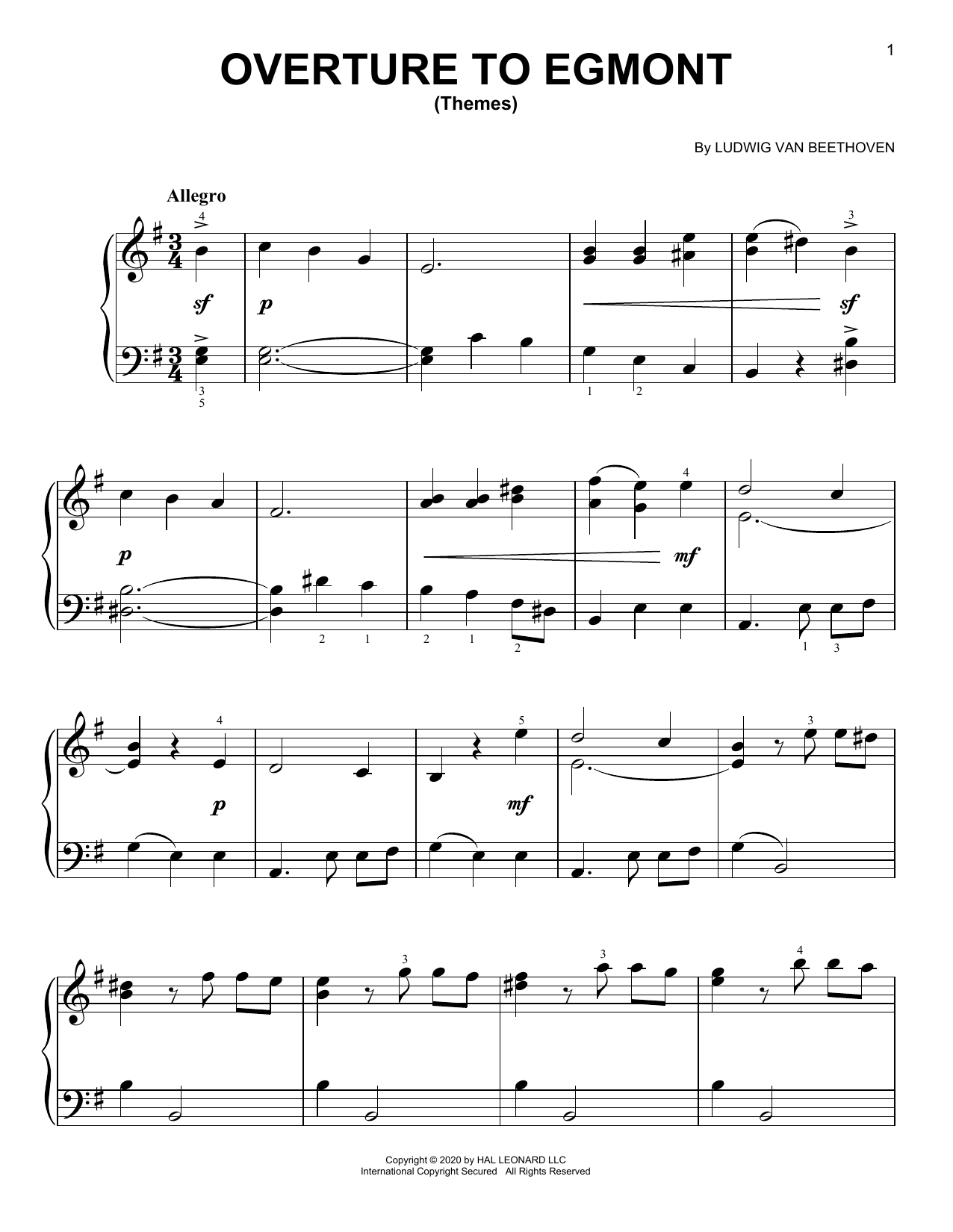 Produktbild zu: Overture To Egmont (Themes)